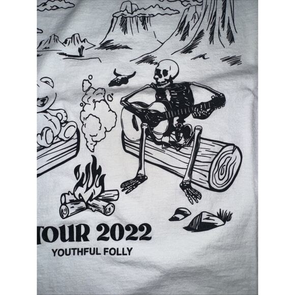 Dead & Company 2022 Tour T-Shirt Grateful Dead White XXL 23x28 Youthful Folly - Picture 5 of 11